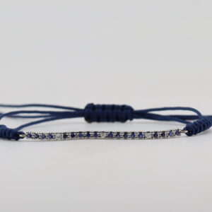 Bracciale Tennis cordoncino Zaffiri 0,38 ct Diamanti 0,06 ct